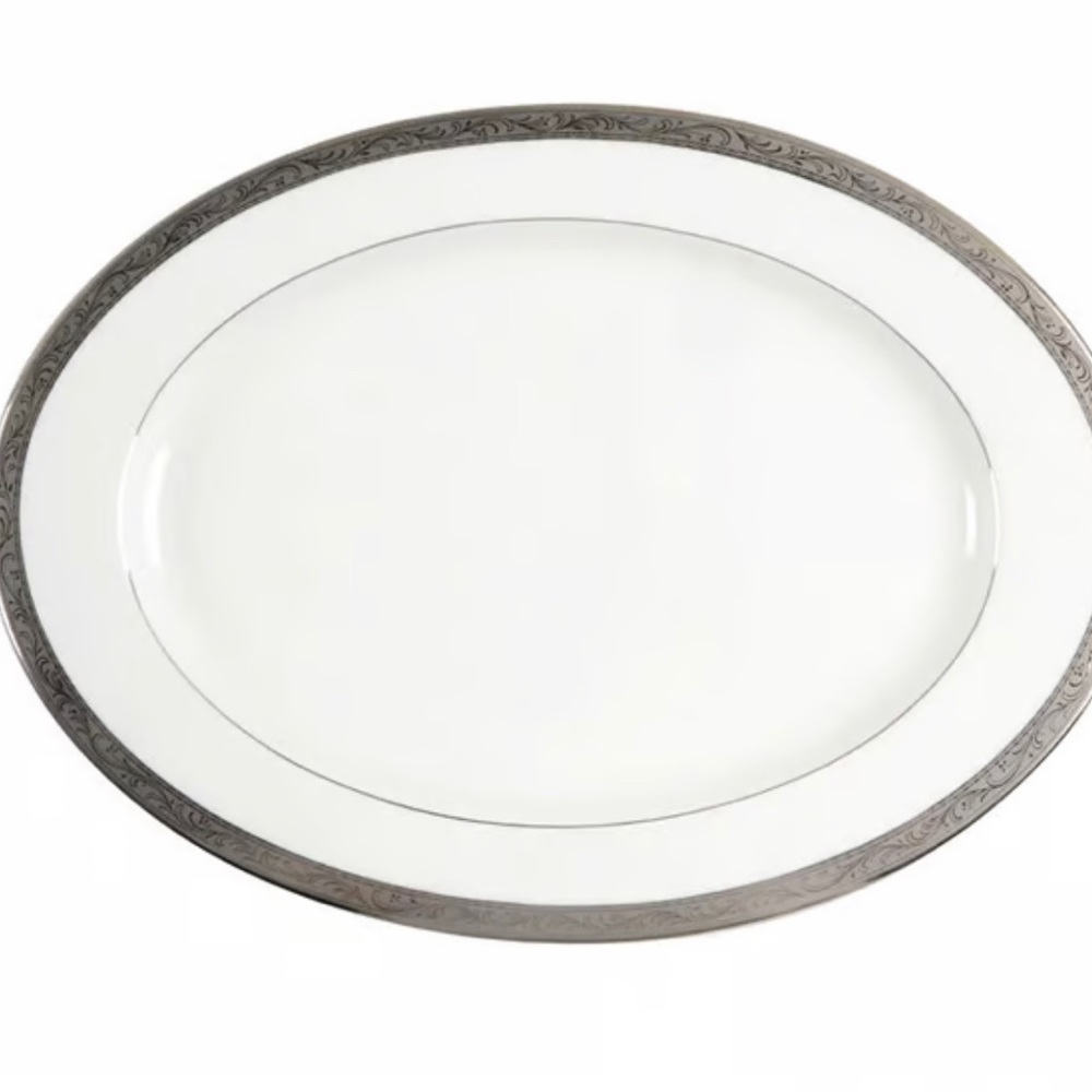 Mikasa Platinum crown swirl serving plate